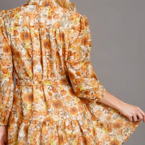 Umgee Floral Print Women's Dress - Picture 5 of 6